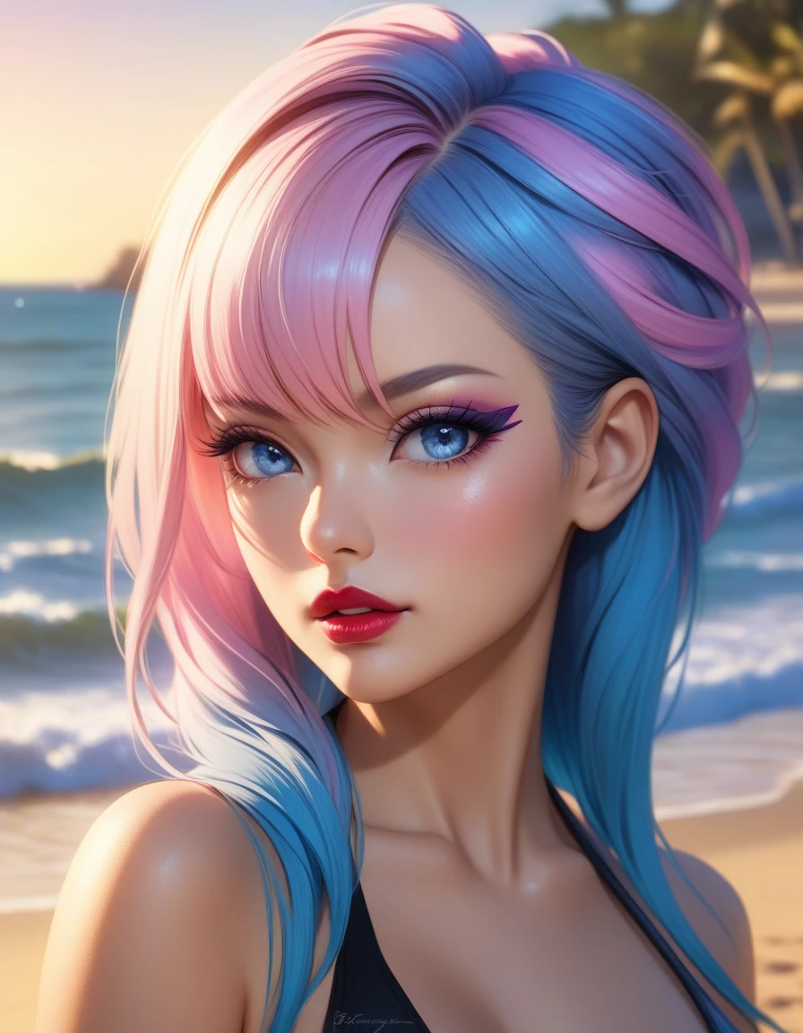 (best quality, ultra-detailed, photorealistic: 1.39), bright and vibrant colors, studio lighting, romantic expression, An effeminate girl, with a delicate and beautiful face. She is a girl who reflects seductive beauty, sparkling eyes, extremely beautiful woman, lips parted, crystalline dress, crystals on the detailed dress, she is in love