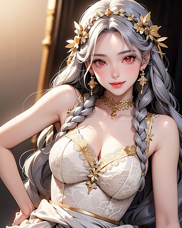 ((Finest quality)),(超A high resolution),(ultra-detailliert),(Meticulous portrayal),((best pictures)),(Finest works of art),Ultra-Precision Art,The art of astounding depiction, (1人の女性:1.5),Two horns extending from the forehead,makeup,