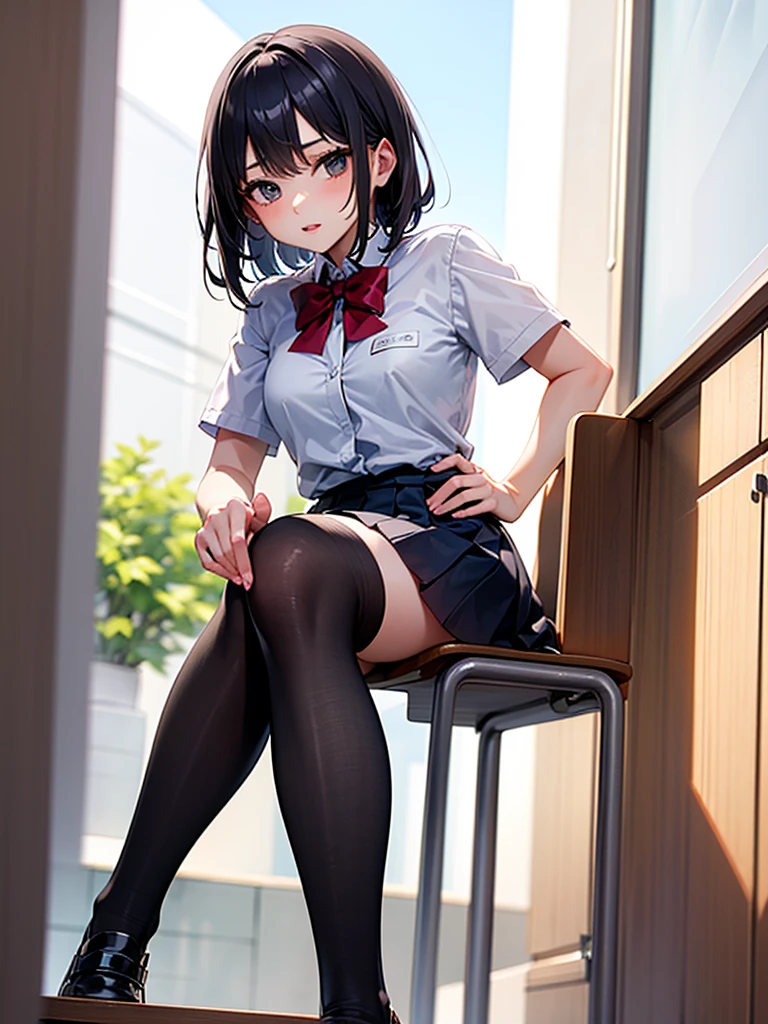 高画質、高精細、傑作:1.51boysquatting cowgirl position vaginal pov, 1girl, (((office outfits, skirt, panties))), (((hands behind back))), ((adult)), (((crouching on floor))), (((visible ??????))), ((((pity: 1.5)))), ((body bend forwards)), (((look at viewer))), (((front view shot)))
,black hair,white panties,fullback panties, --auto --s2