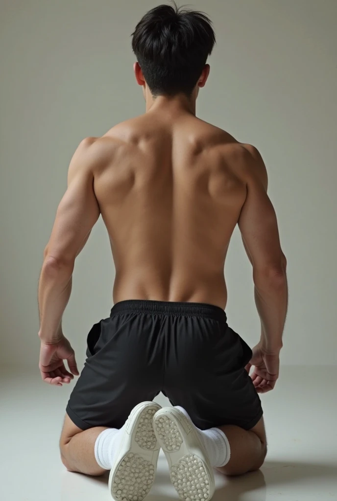 sexy dilf white coach daddy soccer player squatting over the viewer, white socks, adidas socks, dirty socks, showing feet, dark features, beard, indoor lighting, hairy, proportionate body, sport calf high socks, man spread, male focus, squat, short hair, lean body, showing hairy gaping anus, beautiful detailed erect penis, brown hair, full body tattoos, toned body,