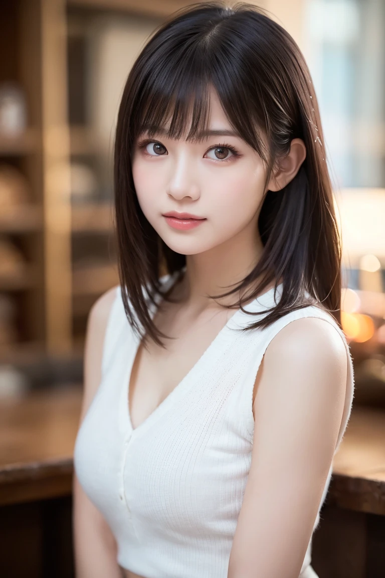 finely detail, hight resolution, hightquality、Perfect dynamic composition, Beautiful detailed eyes, Medium Hair, small tits、Natural Color Lip,Kamimei、Shibuya、college aged、1 persons、Transparent skin、Glowing hair、masutepiece, Best Quality, Illustration, Ultra-detailed, finely detail, hight resolution, 8K、The correct state of the human body、crouching down、model poses