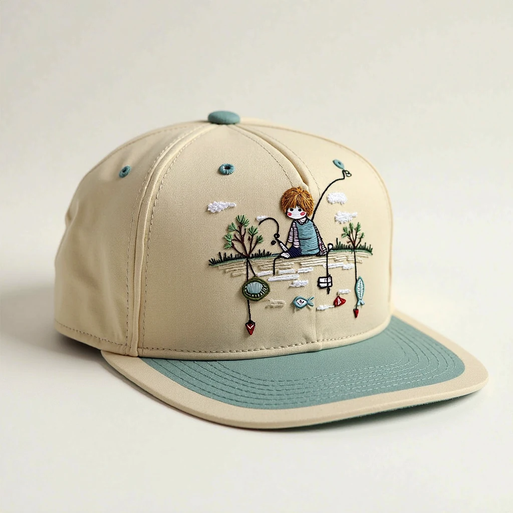 A child's cap that has a helicopter propeller on top of the cap