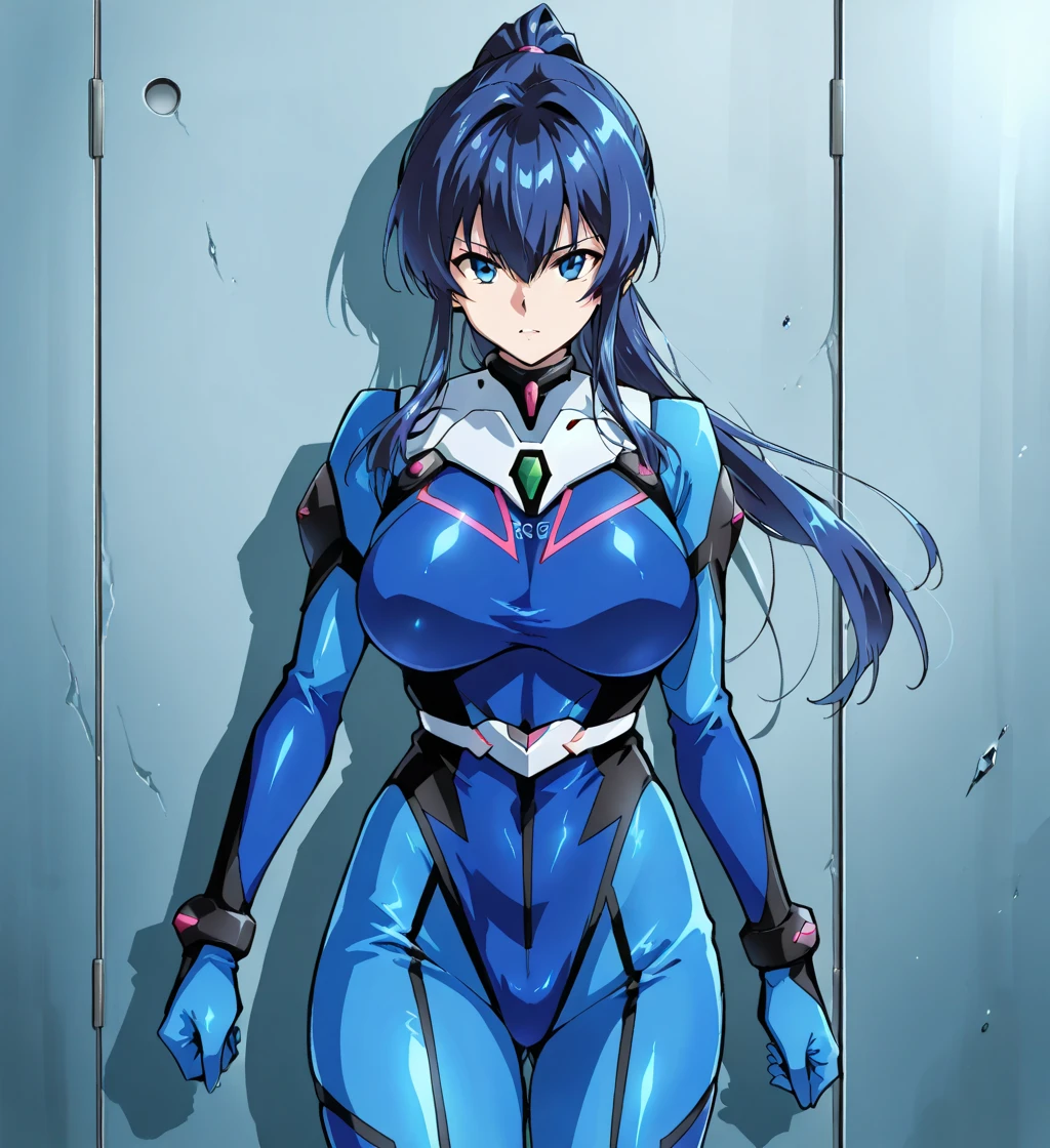 Saeko Busujima, una mujer sexy y atractiva inspirada en Iron Man con un brillante robot de Iron Man. Se viste con sensualidad y confianza, interpretando perfectamente la fuerza y el carisma de Iron Man.