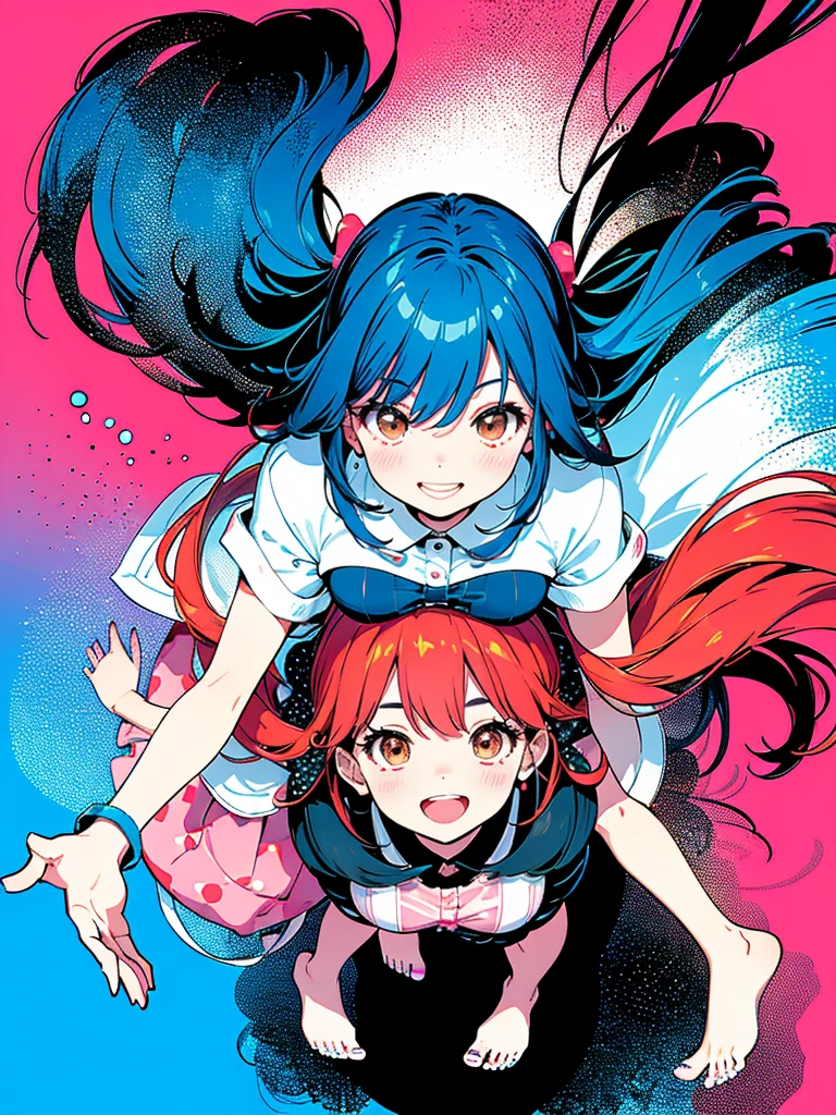 masutepiece, Fine detail, 4K, 8K, 12K, Solo, 1 person, Beautiful Girl, caucasian female, One-piece style image, Light blue hair, Red Eyes, Short hair, 15 years old, Short stature, deadpan、red blush、black robes, Black hood, upper bod