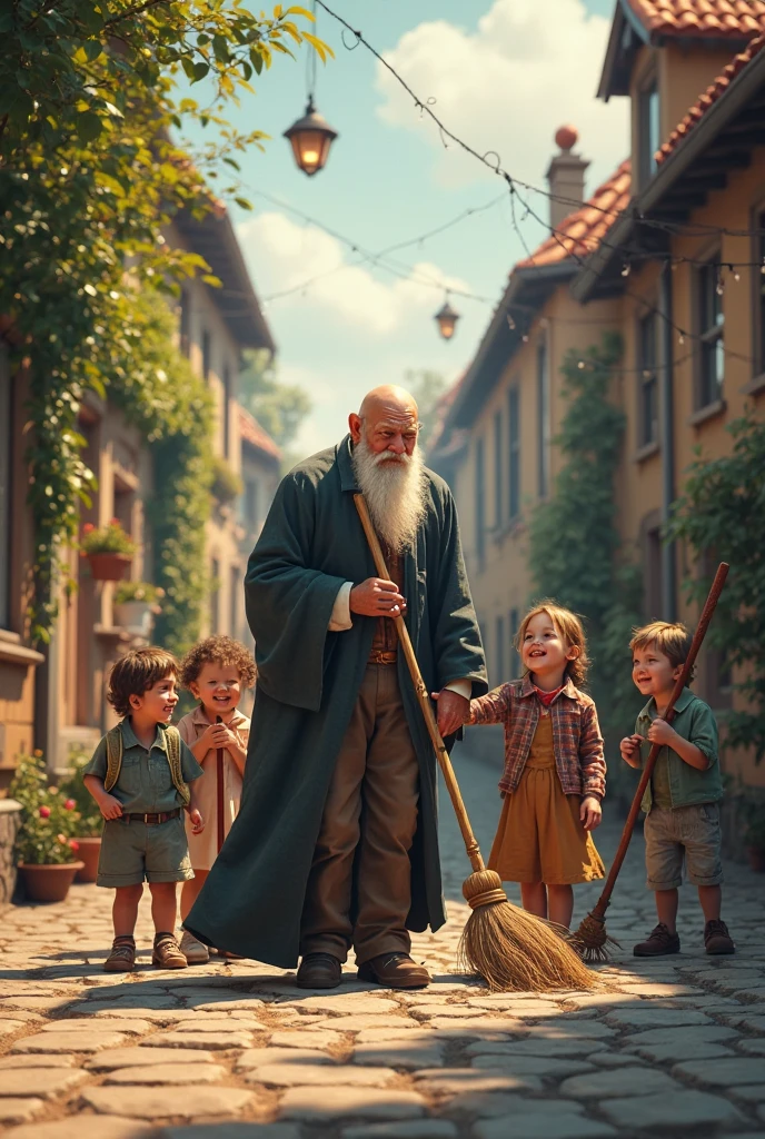 1400 years. Dynamic scene. Spain. Two cheerful, funny, cute aliens in earthly old clothes and hats with feathers go and yell songs. close - up. a lot of details. super realistic. Cinematic. Light haze, Blurred background of urban Spanish narrow street. the night, Salute, Outdoor torches, 8K