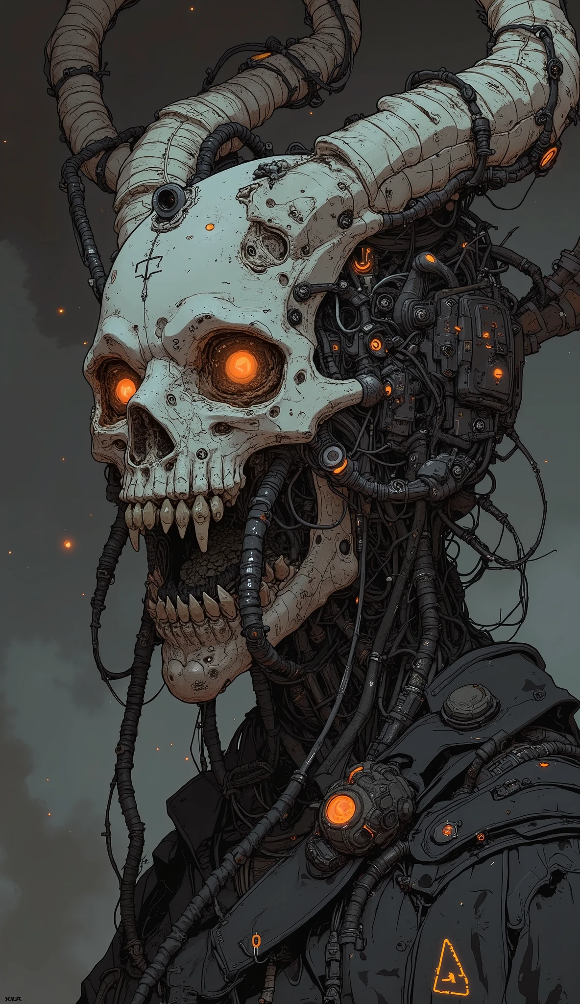 looking at viewer, (cyberfusion, robot:1.1) (alien zombie portrait:1.2), (abstract, biomechanical, gel:1.4), <lora:gelata:0.7> <lora:cyberfusion_3Drender:0.4> <lora:add_detail:0.5>, RAW candid cinema, 16mm, color graded portra 400 film, remarkable color, ultra realistic, textured skin, remarkable detailed pupils, realistic dull skin noise, visible skin detail, skin fuzz, dry skin, shot with cinematic camera
