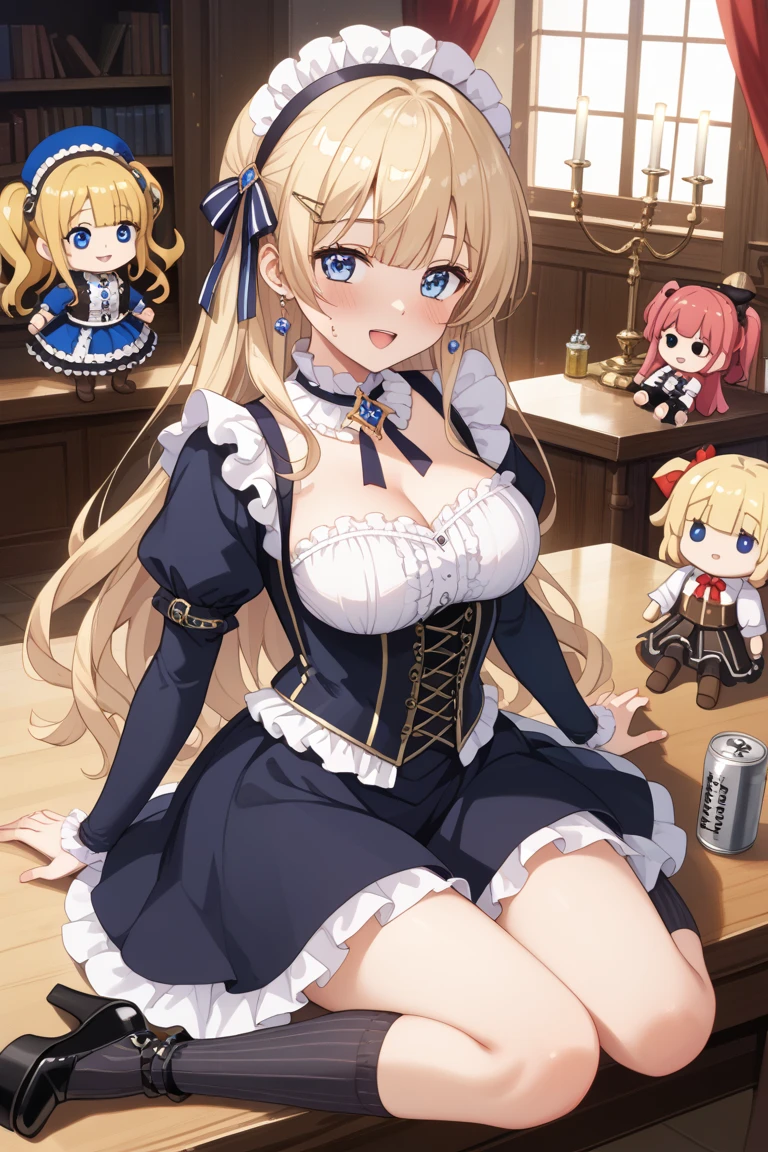 eye contact, looking down at a girl on a table, two girls (looking at another:1.2), (height_difference:1.6), (size_difference:1.4), giantess, princess, (2girls:1.5), (yuri:1.4), giantess, girl, two girls together, she is much taller than her, (a giantess looking down at a girl on a table), she is looking down at her, a giantess staring down at a girl on a table, a giantess looming over a girl, eyes, face, collarbone, a giantess with a girl in front of her breasts, elfgirl, long hair, big breasts
