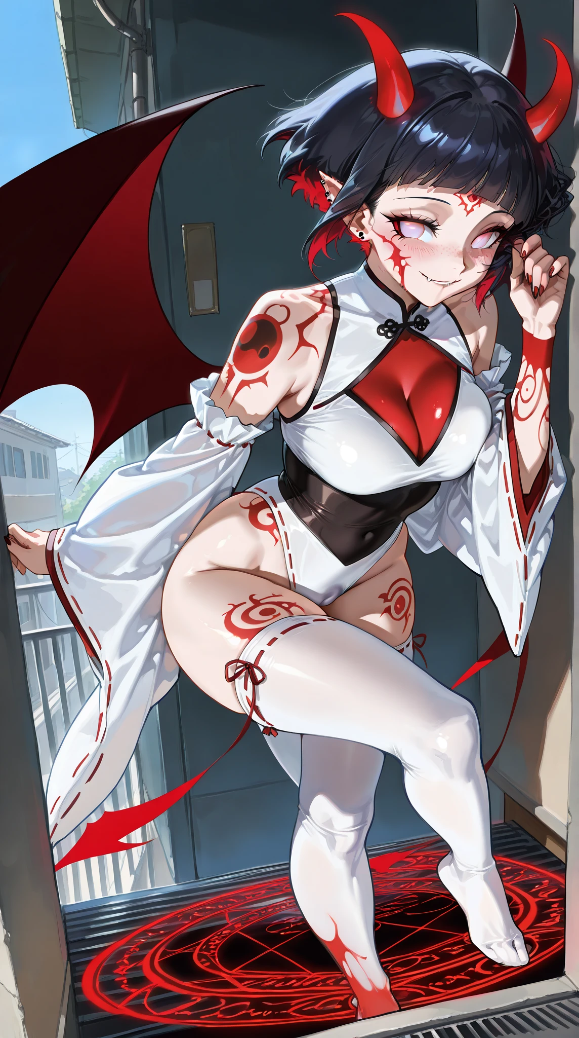 anime girl with horns and red glowing eyes, seductive look, kimono with tomoe pattern, large breasts, succubus, anime moe artstyle, white background, only character, red long hair
woman, EdobSuccubus, EdobSuccubusRed,
full body shot, lying on its side towards the viewer, looking at viewer,
ultra detailed, perfect eyes, perfect hair, perfect body, perfect body parts, perfect fingers, perfect hands, perfect face, perfect lips, detailed coloring