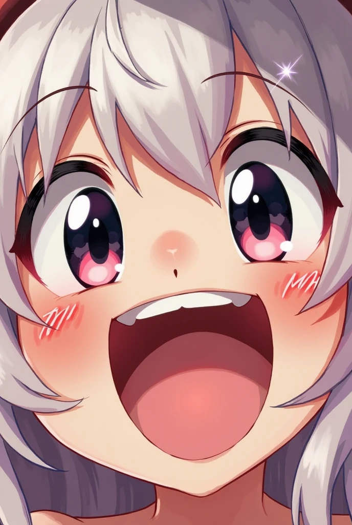best quality, 8k, 32k, masterpiece, UHD:1.2), highres, ((sharp focus)), beautiful detailed face, delicate details, (cartoon cow girl with her mouth open and teeth showing) , 1girl, solo, pov, no background, ((face close up)), ((looking at viewer)), (head up), not wearing headgear, (((smile))), red gum, (((big teeth))), big mouth, (lighting forward), perfect teeth,((round tip teeth)), uvula