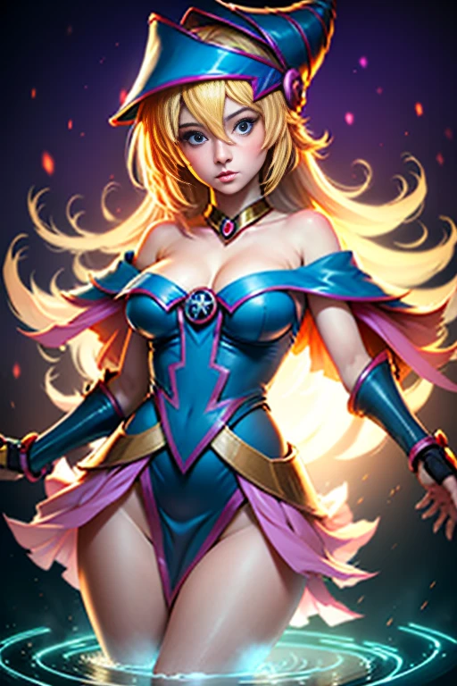 Super beautiful shining eyes、Beautiful demon sorceress casting fire spells、((Holding a long golden magician's wand))、Stand watch the viewer、various burning chains around her、((detailed flawless face)))、Light smile、beautiful countenance、seductive body、tall body、Mature body、BREAK Burning Aura、fireball、orange and yellow spark dazzling around、Little blue phoenix flying in the background、Lava on the ground、 the magma、Sexy Body Blake、detaileds、realisitic、4K highly detailed digital art、octan render、bio luminescent、Concept art in break 8K resolution、真实感、Mappa Studio、masterpiece、top-quality、Official Art、illustratio、Ligne Claire、(cool_color)、perfect-composition、absurderes、Fantasia、focus、thirds rule、