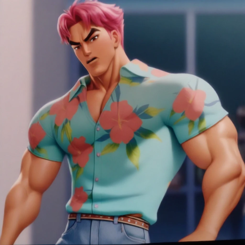 （masterpiece，best qualtiy：100），solo，malefocus，1boy，Iskandar，Mature male，big muscular male，Large muscles，looking at viewert，both hands on hip，(((micro，v string，bikini，male bra，male brassiere)))，Thick thighs，(((erect nipple)))，(((bottomless)))，from below，gigantic bulge bikini，8K，covered erection，
