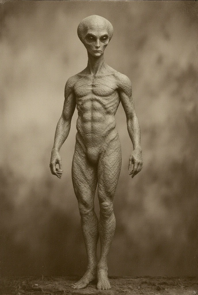 Ultra-realistic drawing of a naked man