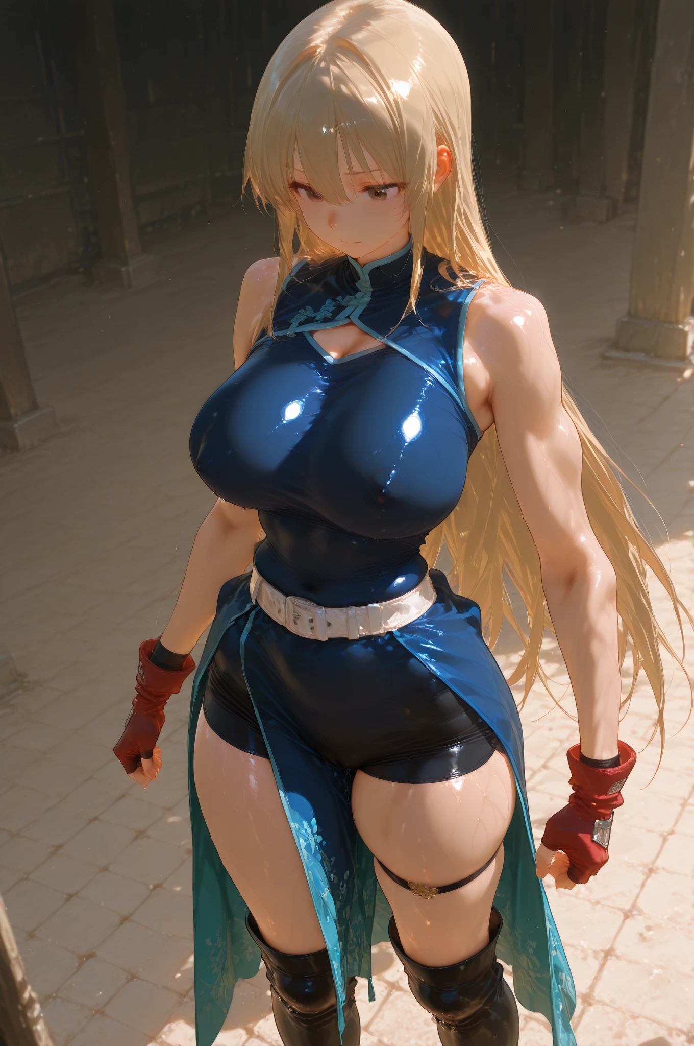 Zelda, natural lighting, masterpiece, highly detailed, illustration, game CG, absurdres, high quality, aichan, large breasts, beautiful detailed eyes, short, (tape gag), (tape bound), (arms bound), (legs bound:1.2), eyes wide, shocked, surprised, collarbone, sitting, (knees bent), Zelda has a huge ass, Zelda is bikini, Zelda has huge tits