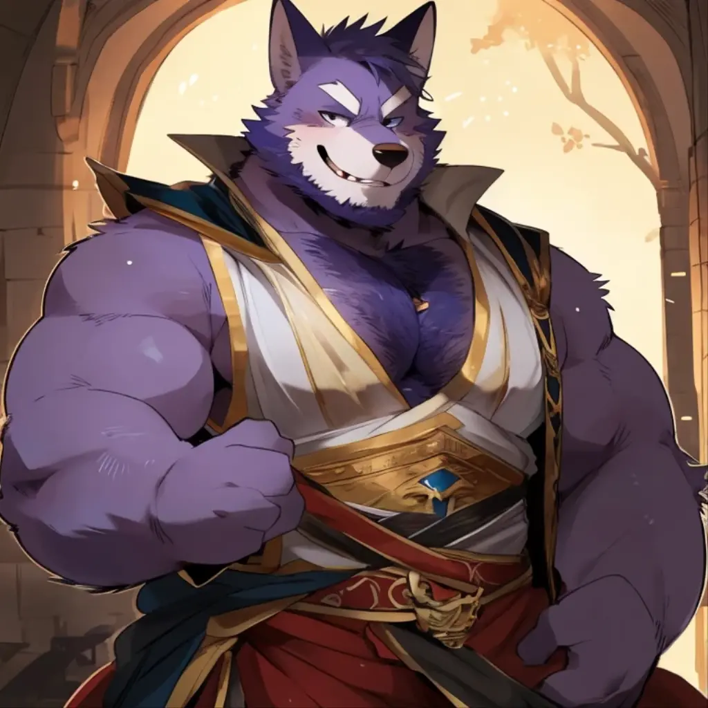 solo, anthro, furry, furry male, behemoth, ((fluffy fur, fluffy, furry body)), (black fur, behemoth print), (cyan skin, cyan chest, cyan arms, cyan legs), black hair, snout, huge pectorals, big muscles, yellow eyes, behemoth tail, detailed teeth, detailed face, mohawk, spike ponytail, detailed fluffy fur, detailed face, happy trail, hoodie, big hood, mono-colored body, glowing horns, transparent horns, orange horns detailed eyes, hair highlights, detailed fangs, gold buckle, loincloth, red bandana around neck, gold shackles on wrist, full body, fantasy castle grounds, (by null-ghost,by raccoon21, masterpiece, high quality, hi-res,8k), standing,close-view portrait, looking at viewer, outdoor, happy expression, steam, big arena, day, smirk, dynamic pose, hand wraps, detailed hands,