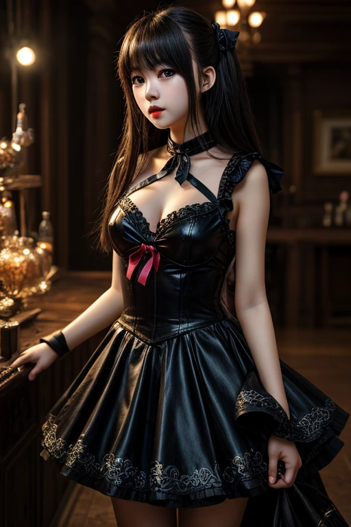(Close-up:1.4)、(RAW shooting:1.2)、(photorealistic:1.4)、(masterpiece:1.3)、(highest quality:1.4)、solo、7 head and body、(slender and beautiful girl)、cute、(Medium chest:1.2)、(cleavage)、(erect nipples:1.2)、(full body shot)、8K、(muste piece:1.2)、(ribbon、flare skirt、knee high socks:1.3)、view audience、blush、ribbonボンデージ、(beautiful hands)、(beautiful thighs)、(twin tails:1.2)、(gothic lolita:1.3)、(sexy pose:1.2)、obscene、erotic、cute系、ancient city、(perfect anatomy:1.2)、