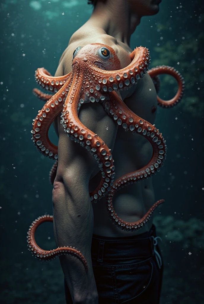 A man being violated by mysterious tentacles