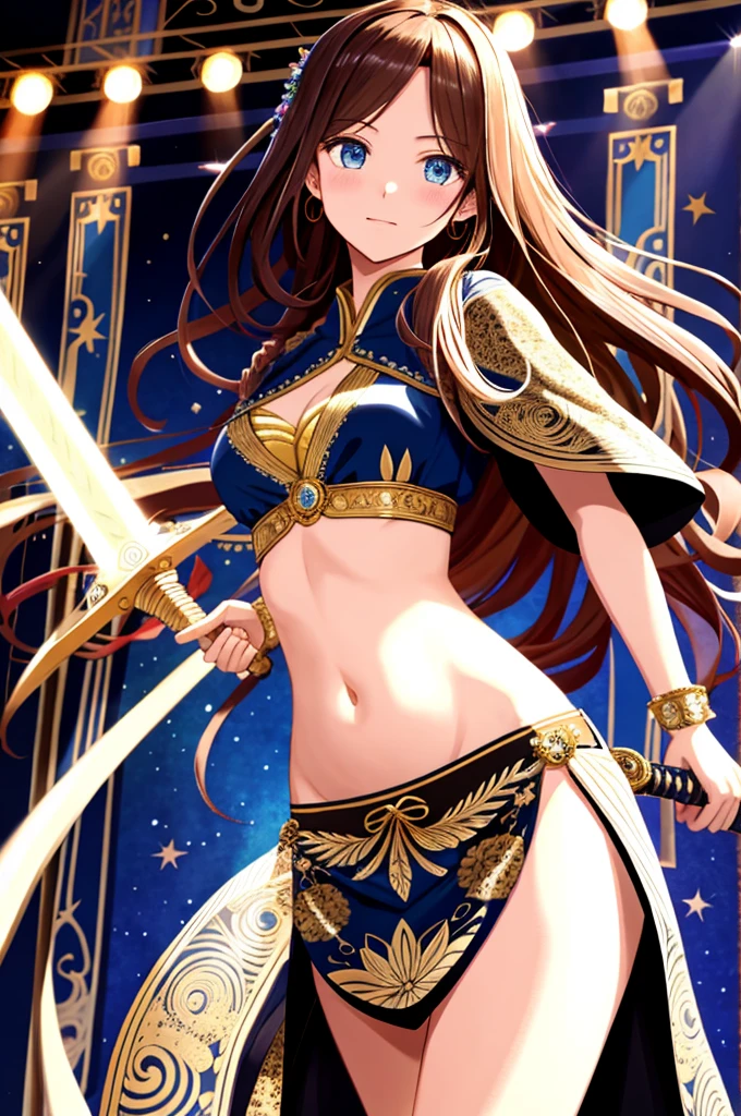 Beautiful Asian girl, 18 years old, light bikini knight girls, sexy lady, medium breasts, camel toe, long sword,