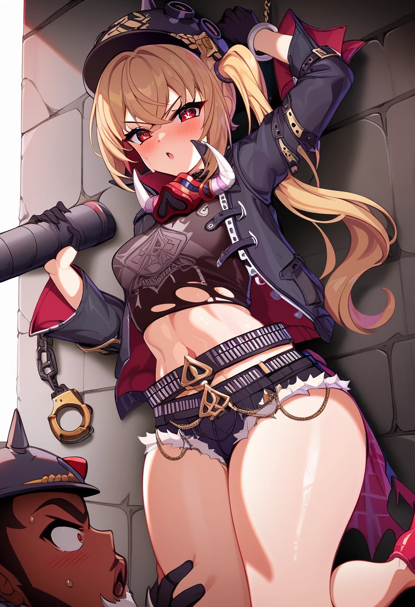 1girl、(17 year old thief squeezing penis with ass)、evil grin、(Brown Skin)、(Short blonde)、bandana、Torn short T-shirt、Very short shorts、Gloves、Attractive ass、(Holding a dagger in his right hand)、((Assjob))、(In his left hand he holds the stolen gold jewelry.)、Plump thighs、(She is sitting on the guy&#39;s crotch)、((sexy thief))、1boy、boy is hero、(penis)、(The man is wearing armor)、(The man is lying on the ground)、((eject cum))、(On the grass along the unpaved road)、((Angle from under the buttocks))、Putting penis in ass、((assjob))、(woman on top)、