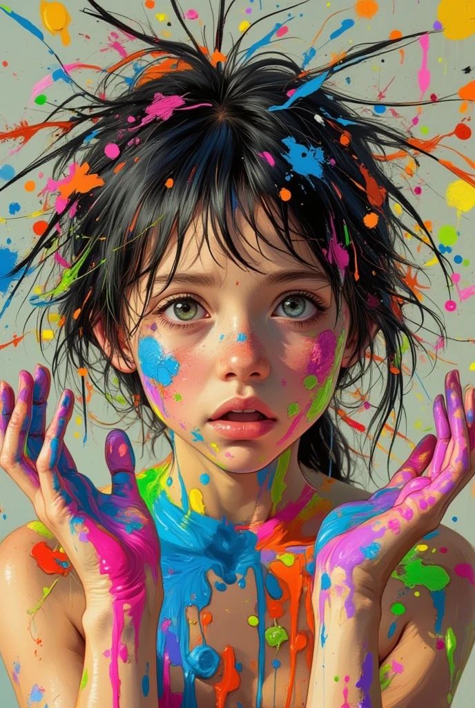 1girl , OPF paint splashes , Portrait , (((focus))) --auto