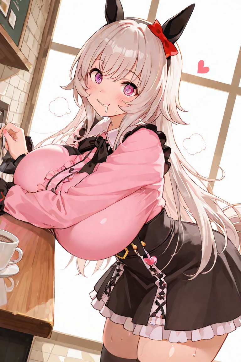 ((Highest quality、High resolution))、(Delicate illustrations)、(pastel colour:1.2)、(watercolor:0.6)、((cute:1.3))、4K、((Robot Woman))、apron、AI big breasts、((happiness))、(((love confession)))、、Asymmetric Wave、Gray Hair、Photo album、Cowboy Shot、(Speaking Heart)、
