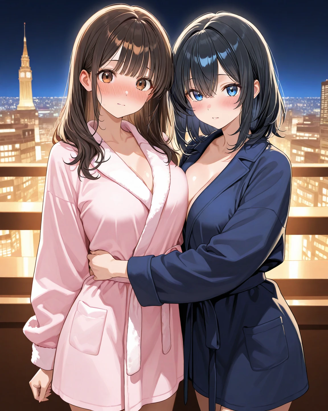 Kasumi Toyama,Band Dream!,(Mother and daughter:1.9),(Two Women:1.6),(Happy smile:1.3),Peace of mind,peace of mind,Trance,Purple eyes,(Absurd, 8K, 4K, Tabletop, Extremely detailed:1.2), Highest quality, Perfect Anatomy,Perfect Face,Heart-shaped pupils,Being spoiled,looks happy,Glasses,classroom,mechanical,(big breasted mother:1.5),(A girl with very small breasts:1.5),Are sleeping,Embrace each other,Acme,Masterpiece Nipples,Black pubic hair,Erect nipples,Sweaty, (A thin and transparent yukata:1.4), (Firm and huge breasts:1.8), Exposed shoulders, nsfw