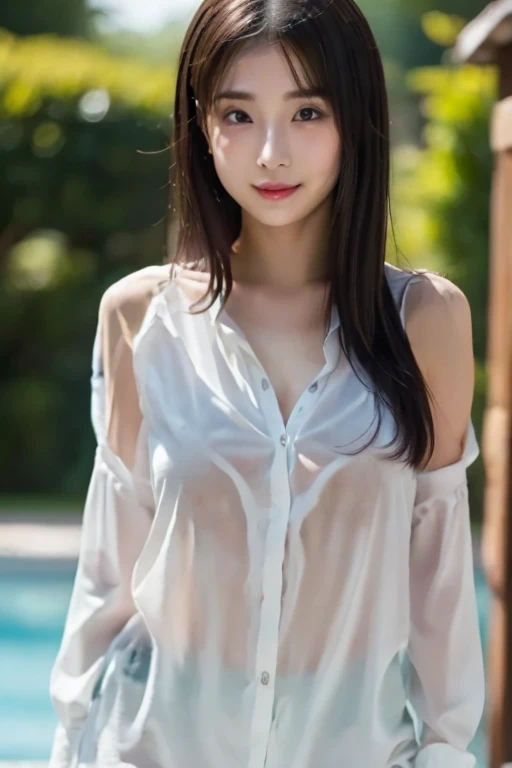 (masterpiece:1.3), (8k, Realistic, RAW Photos, Best image quality: 1.4), (Random Hairstyles:1.2)、(Highly detailed face)、Attention to detail、double eyelid、(Dark Eyes),(Sharp focus:1.2)、((whole body:1.5)),One Woman、Beautiful woman:1. 4,20-year-old woman、smile,Woman with a perfect body,Beautiful Abs,Chest-length hair、Highest quality、masterpiece、Ultra-high resolution、(Realistic:1.4)、super high quality、Symmetrical face、The face is very realistic、Photo level、8k最高画質はフル、Sebaceous reflex、The face is very realistic、Extremely realistic skin、Realistic light and shadow effects、(Pure and elegant girl),Professional Lighting、((Swayback stance)),Beautiful thighs,(Sexy pose,Seductive pose),Recurve your hips back,Bend your waist,((Beach at night)),Accentuate your cleavage,(Wet body,My body is wet,Soaking wet),((Underarm)),(((,see-through white shirt))),(Shorts),((Town,outside)),((Dancing))