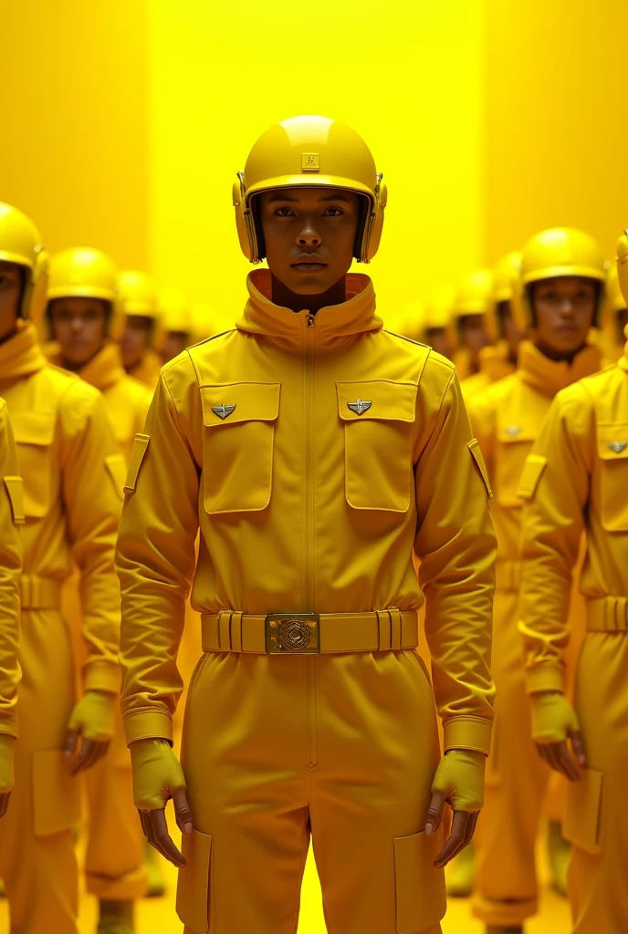  Men Latex yellow police univormu   latex yellow police hat and latex yellow pants and latex yellow gloves  