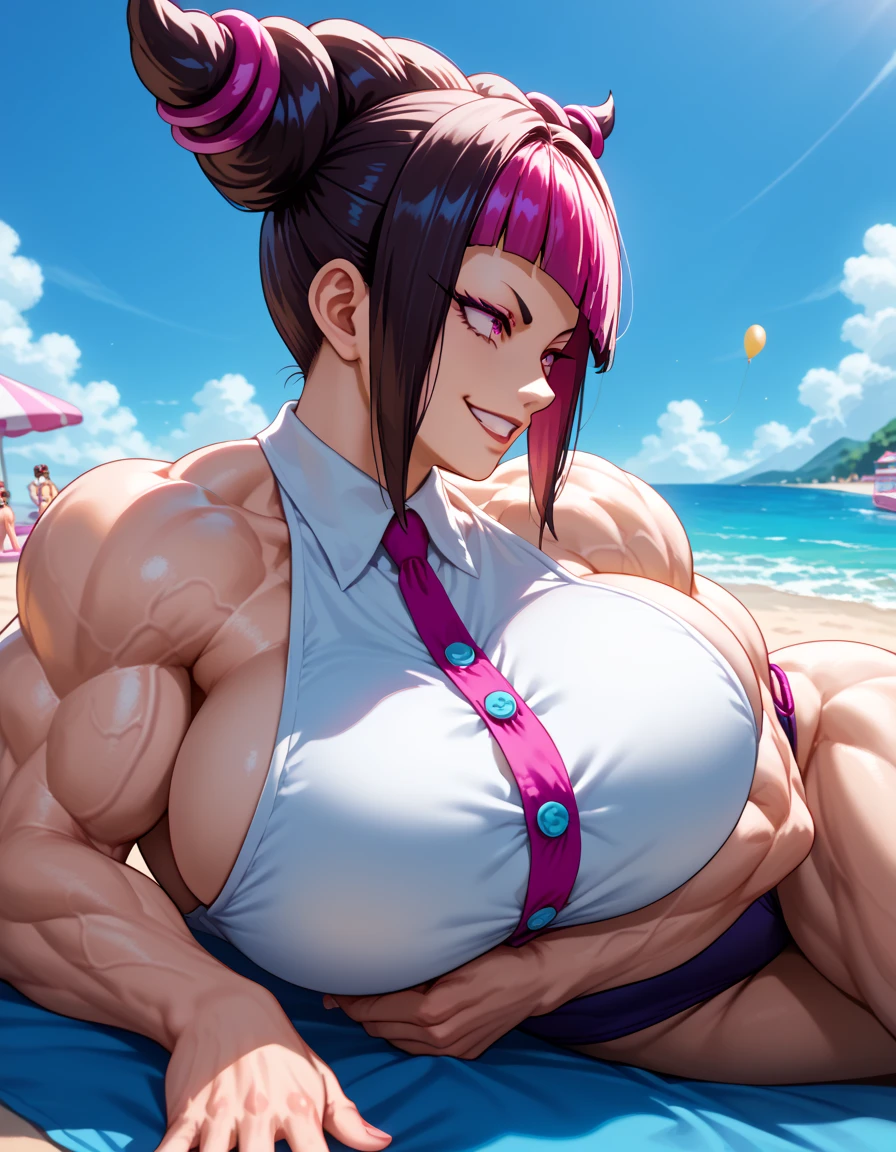 (Private 4K)、(High resolution:1.2)、(High freshness:1.2)、、(Whole Body Ezbian:1.2)、(Two Women:1.6)、((Women with exaggerated large physiques))、(Huge flexible breasts with full force violent bouncing and pounding:1.2)、abnormally developed muscles,,Barefoot woman, , Big arms、(Huge muscles:1.4)、(Dynamic pose:1.2)、(A woman carrying everything:1.6)、(Tight bikini swimsuit:1.2)