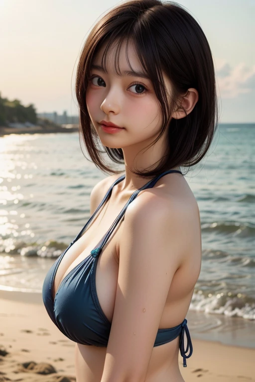 (high quality)、High resolution, 8K,Japanese、Shortcuts、Sharp Face、slender、Swimwear