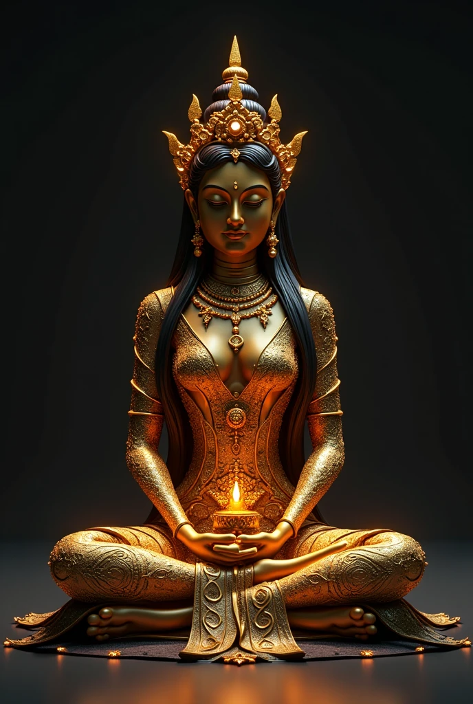 Goddess in meditation,perfect body figure,sitting on a lotus flower,Hand knots mudra,The background is blue sky and white clouds,((Slim,Petite)),Photoreality,photore,tmasterpiece,hentail realism,hentail realism,Photoreality,hight contrast,The photorealistic digital art trend is detailed and realistic in Artstation 8k HD HD, A detailed, skin textures, ultra - detailed, realistic skin textures, armature, best qualtiy, 超A high resolution, (真实感:1.4),, A high resolution, A detailed, RAW photogr, Sharp, author:Lee Jeffries Nikon D850 Film Stock Photo 4 Kodaport 400 Camera F1.6 shots, Rich colors, Ultra-realistic realistic textures, Dramatic lighting, unrealengine artstation cinestill 800 trends,