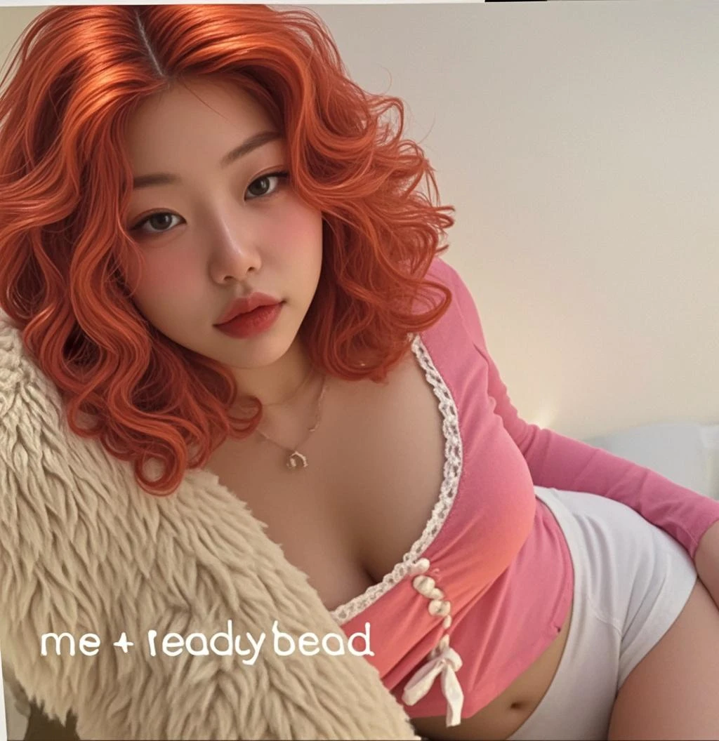 Green-haired Chinese woman sitting on a bed in her room, fairy core, with green hair, lofi portrait at a window, anime vibes, Green curls, young beautiful amouranth, 🤤 girl portrait, inspired by Ayami Kojima,Naked,big breasts exposed cleavage,white under lingerie,White-colored skin,White solo underwear,White bra and panties,with a good figure,The proportions are normal,high-class,Textured skin,tmasterpiece,high qulity,s delicate face,exquisite facial features,Beautuful Women