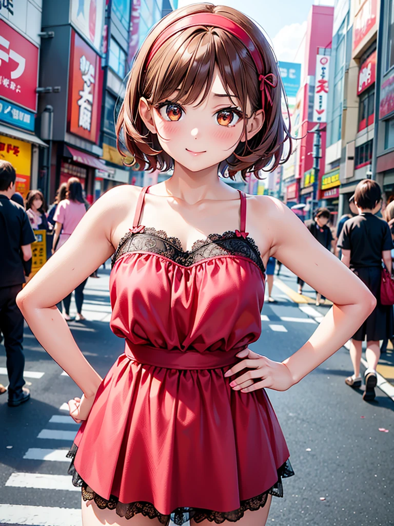 very cute and beautiful girl,(highly detailed beautiful face),(pink leotard:1.2),(sleeveless),(smile:1.2),happy,
festival in town street,(parade:1.2),(many people wearing pastel costume),flags,confetti in sky,outdoors,depth of field,
cowboy shot,standing,dynamic pose,black hair,hair band,
(best quality,masterpiece),absurdres,highres,ultra-detailed,extremely detailed,32k,8k resolution,
intricate details,cinematic scene,detailed background,solo,dynamic angle,hair fluttering in the wind,(realistic,photorealistic),cute darkbrown eyes,