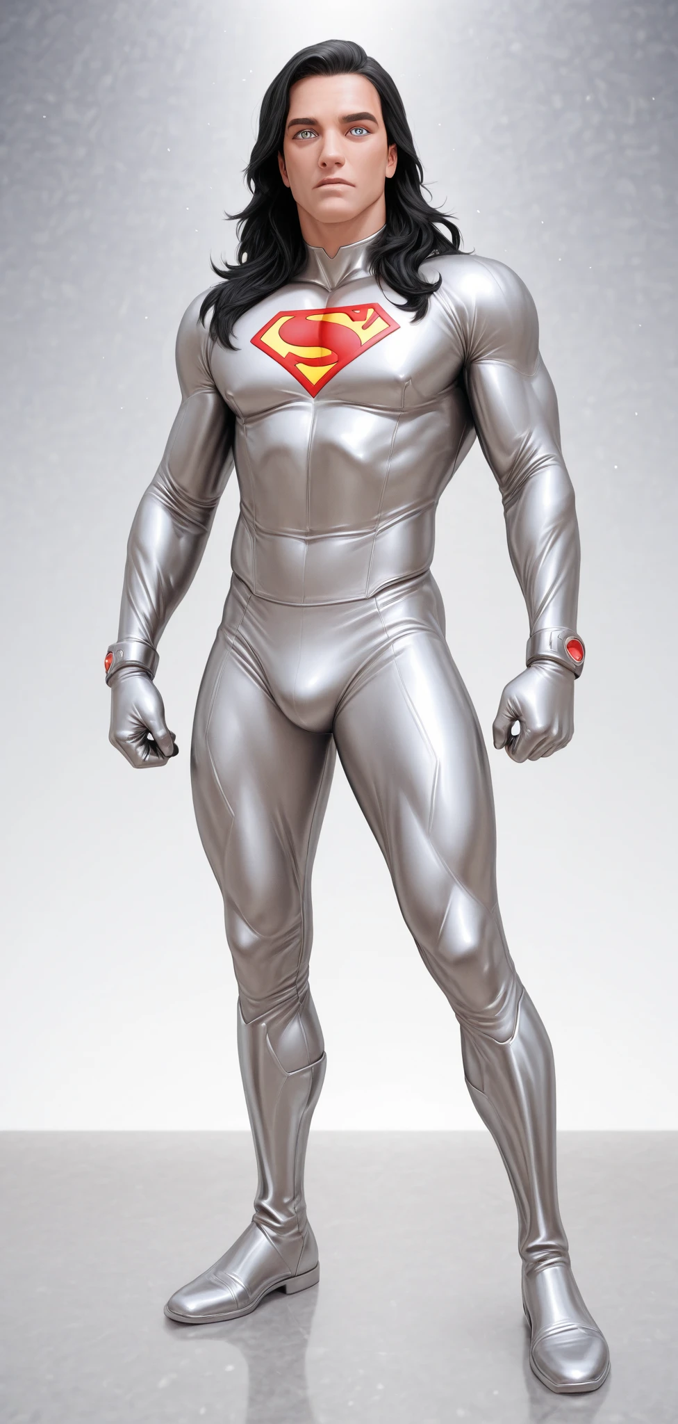 (realistic,hyper-detailed,8k,DC comic superhero,Captain Atom,captainatom),
(silver suit,silversuit),
(red gloves,redgloves),
(red boots,redboots) , unrealistic wide hips , unrealistic wide hips , plump hips , snatched waist , stiff nipples , puffy nipples , swollen nipples , pectoral , bare thighs , bare hips, nsfw , nsfw , eroticism , (((only boy , only male)))