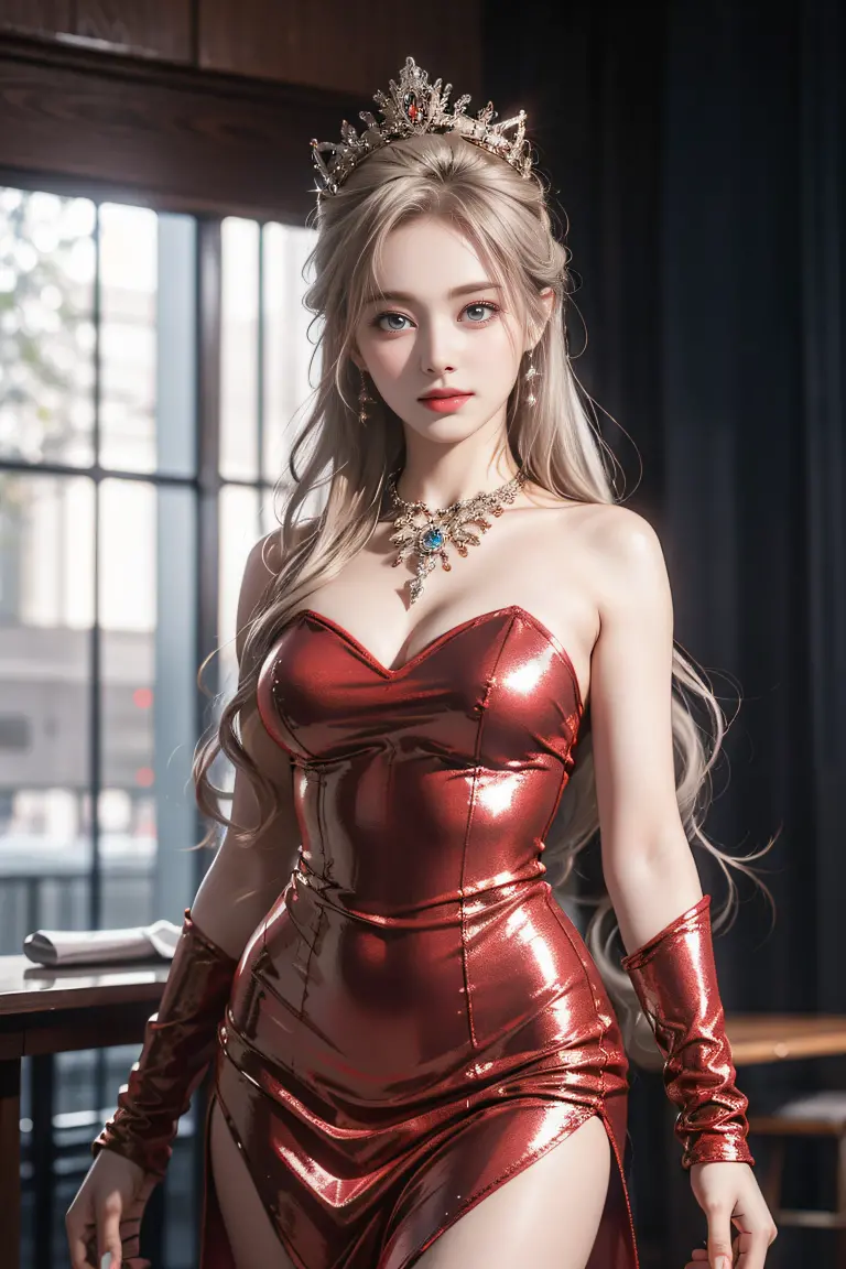 ((best quality: 1.5)) ((masterpiece: 0.8)), intricate details, sharp focus, professional, photorealistic, real life, realistic representation of the face, ((muscular happy smiling wanton mistress, ((gothic eye makeup)))), bright glow, dynamic pose, gorgeous perfect face, in the style of realistic and hyper detailed renderings, zbrush, hyper realistic oil, contoured shading, BREAK; BREAK (((blonde curly hair, (green eyes, elegant loose maroon gold Chinoiserie dress, sideboob)))), (freckles: 1.2), ((fujicolor)), BREAK (((medium breasts))), BREAK descending marble stairs, photorealistic, hyper-realistic, 8K, super detail