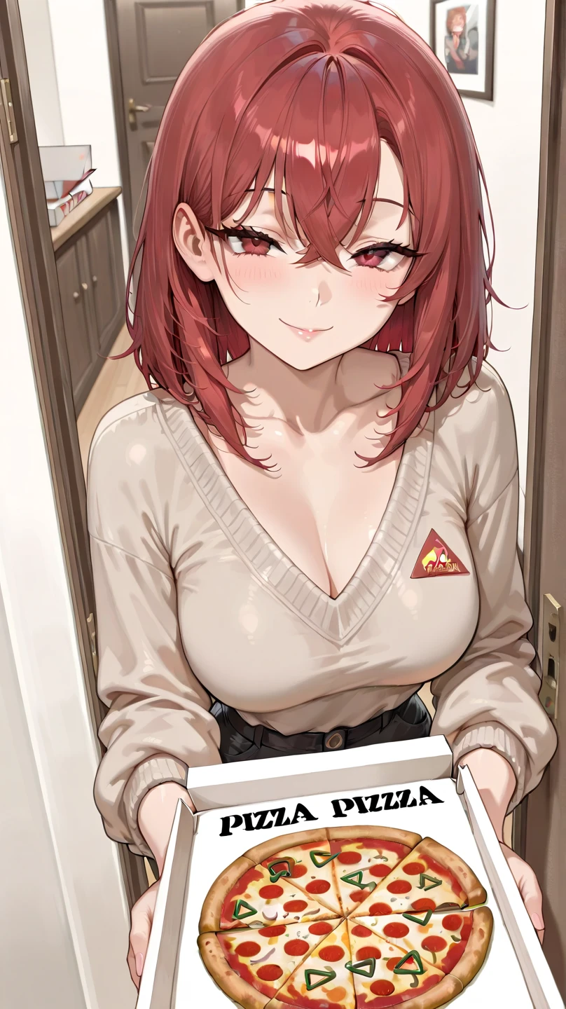 masterpiece, best quality, PIXIV, cowboy shot, red hair,
1girl, breasts, blush, sleeveless,jewelry, looking at viewer, skirt, necklace, solo, bag, sweater, turtleneck, sleeveless turtleneck, jacket, sleeveless sweater, long skirt, medium hair, handbag