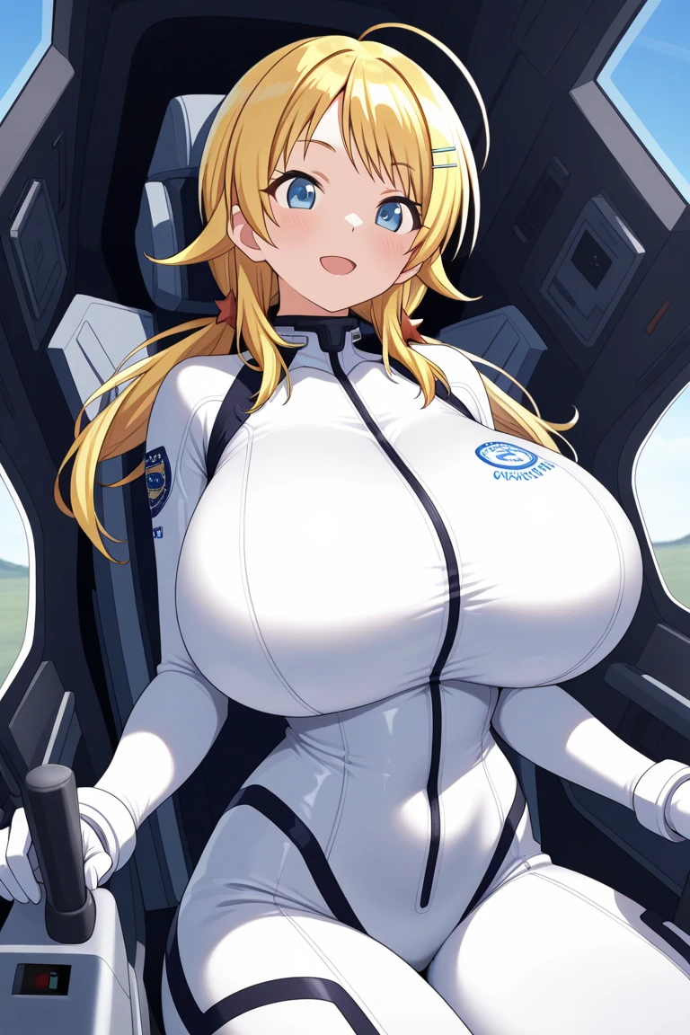 (anime,anime style:1.3), Very sexy woman in a white sexy suit, Very huge breasts, Exposing shoulders, Cleavage cutout, Sci-Fi Clothing, Sexy pose, One girl, alone, Chest circumference is twice the size of the body, (Big Breasts:1.5),(Huge boobs)+++,Huge breasts cleavage, Big Milk,Super big breasts, (Huge breasts)+++, Chubby++, plump, Curvy, Chubby, Blonde Hair, Red eyes, short hair, Huge breasts, White leotard, High leg leotard, Ultra high leg, Hello, Sci-Fi Clothing, smile, (We say:1.5), alone, View Viewer, Shiny skin, Open your mouth, orgasm, Browsing Caution,