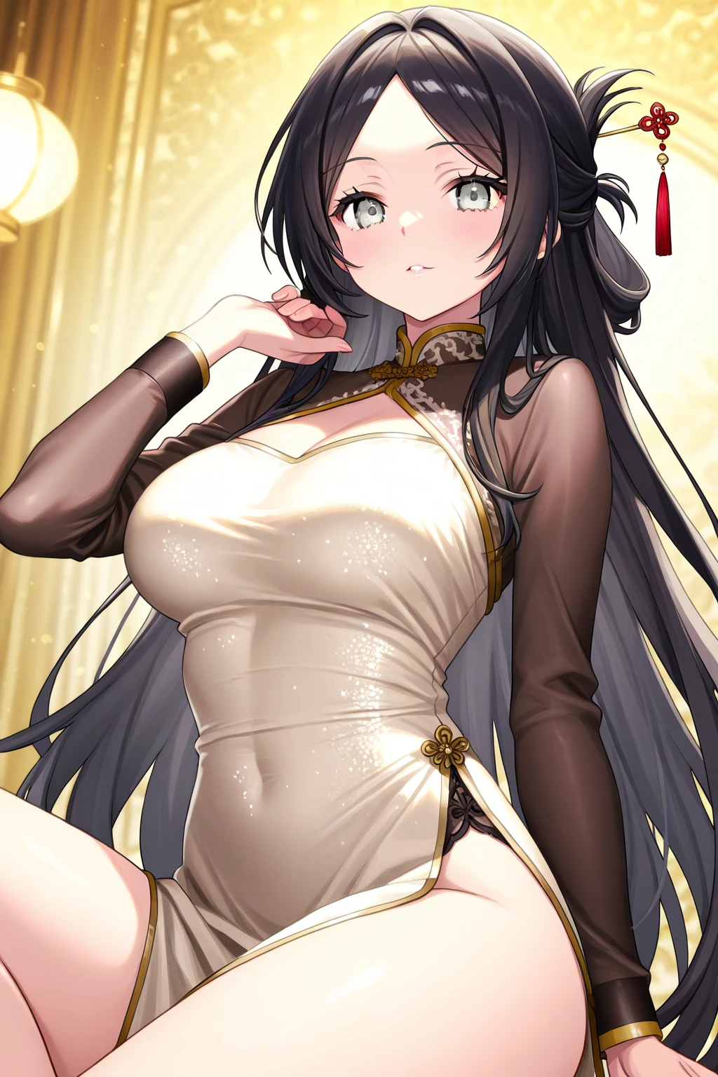 1Girl,Solo,
(Photorealistic:1.4), Official Art, Unity 8k wallpaper, The ultra-detailliert, Beautiful and aesthetic, Masterpiece,Best Quality, (organic, Geometric, harmonious, kaleidoscopic), Space Background, Details in space, afterlife, The Transcendental Realm, Inner peace, Nature's embrace, Magnetic Allure, Dark and Mysterious, Cubism's perspective, Rich texture, art nouveau, making: Alphonse Mucha, Jenny Saville, Hikari Shimoda, Ai Weiwei, Banksy, Gustav Klimt, Egon Schiele, Yayoi Kusama, Roy Lichtenstein, Julie Mehretu, immersive, Play of light and darkness, (NSFW (New South Wales) (New South Wales):0.9),(see -through|areola slip|nipple_slip:0.9),thighlet, (Deep Shadow, Low Key),
, pureerosface_v1, ,