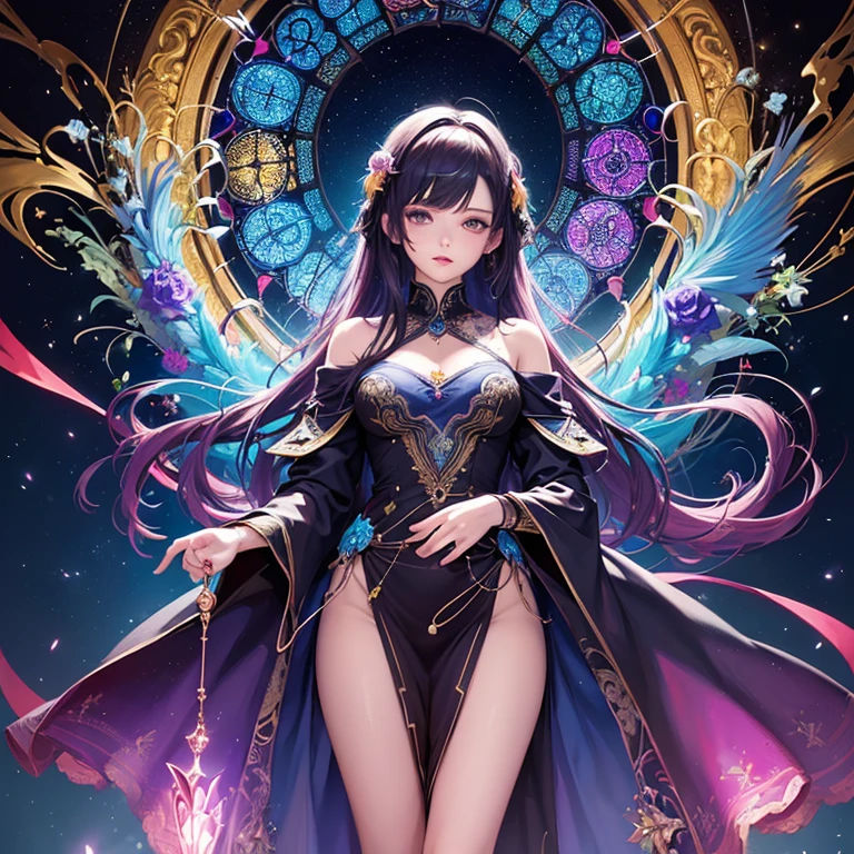 Official Art, unity 8k wallpaper, Super detailed, beautifully、aesthetic, masterpiece, Highest quality, Chinese style, (zenTangle, Mandala, Tangle, enTangle), Flower Ecstasy, One girl, Very detailed, Dynamic Angle, Cowboy Shot, The most beautiful form of chaos, elegant, Brutalist design, Vibrant colors, Romanticism, James Jean, Robbie Dowie Anton, Ross Tran, Francis Bacon, It was freezing cold, Adrian's genius, Petra Cortright, Gerhard Richter, takato yamamoto, Ashley Wood, Atmospheric
