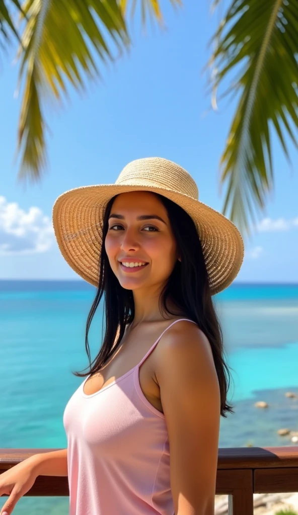 perky woman in bikini and hat standing in a park, 30-year-old woman from cuba, 30 year old woman, 30 year old woman, 32 years old, fernanda suarez, 24 years old, 23 year old, 27 years old, 28 years old, kind smile, profile image, 29-years-old