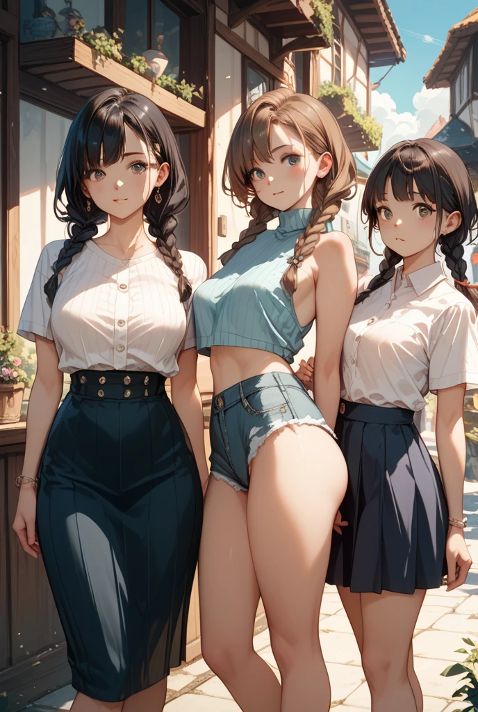 (((incredibly ridiculous)))), ((absurd)), anime style, (((one woman))),((1 adult woman))(1 adult woman and 3 boys))), (((3 boys staring at an adult woman))), 25-year-old female teacher and three male schoolchildren standing together in the park, (25-year-old female teacher in lingerie), ( 3 boys in casual clothes), ((3 boys)), 25-year-old female teacher wearing only panties and bra, (25-year-old female teacher in lingerie), 25-year-old female teacher in lingerie, (3 boys in casual clothes), (smile), natural light, (25-year-old adult woman not wearing skirts), ( 25-year-old adult woman without a blouse), (there are three male elementary school students around the female teacher), --auto --s2