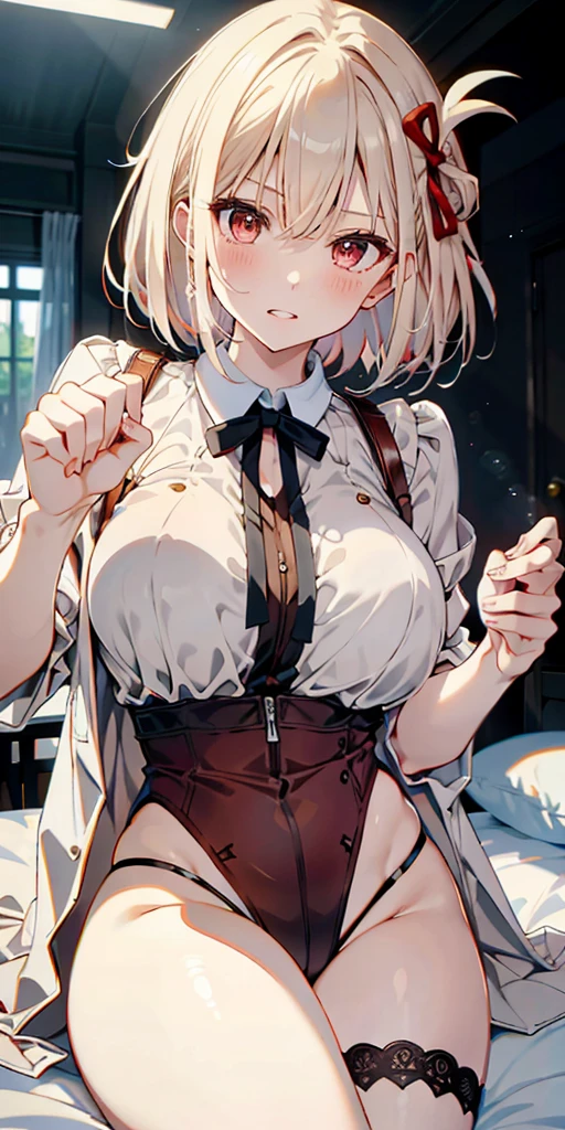 (masterpiece:1.2), hyper detail, best quality, (intricate_details:1.1), beautiful detailed, beautiful hair,short cut hair, solo, 1girl,Serval,(sweating:1.4),(steam),heavy breathing,steam,blush,from front,shoulder,cleavage,dark,backlighting,breasts focus,small breasts,breasts focus, shoulder focus,pov,upper body,lying on bed,armpit,BREAK legwear, black bowtie,white sleeveless shirt, high-waist skirt,blush,armpit focus