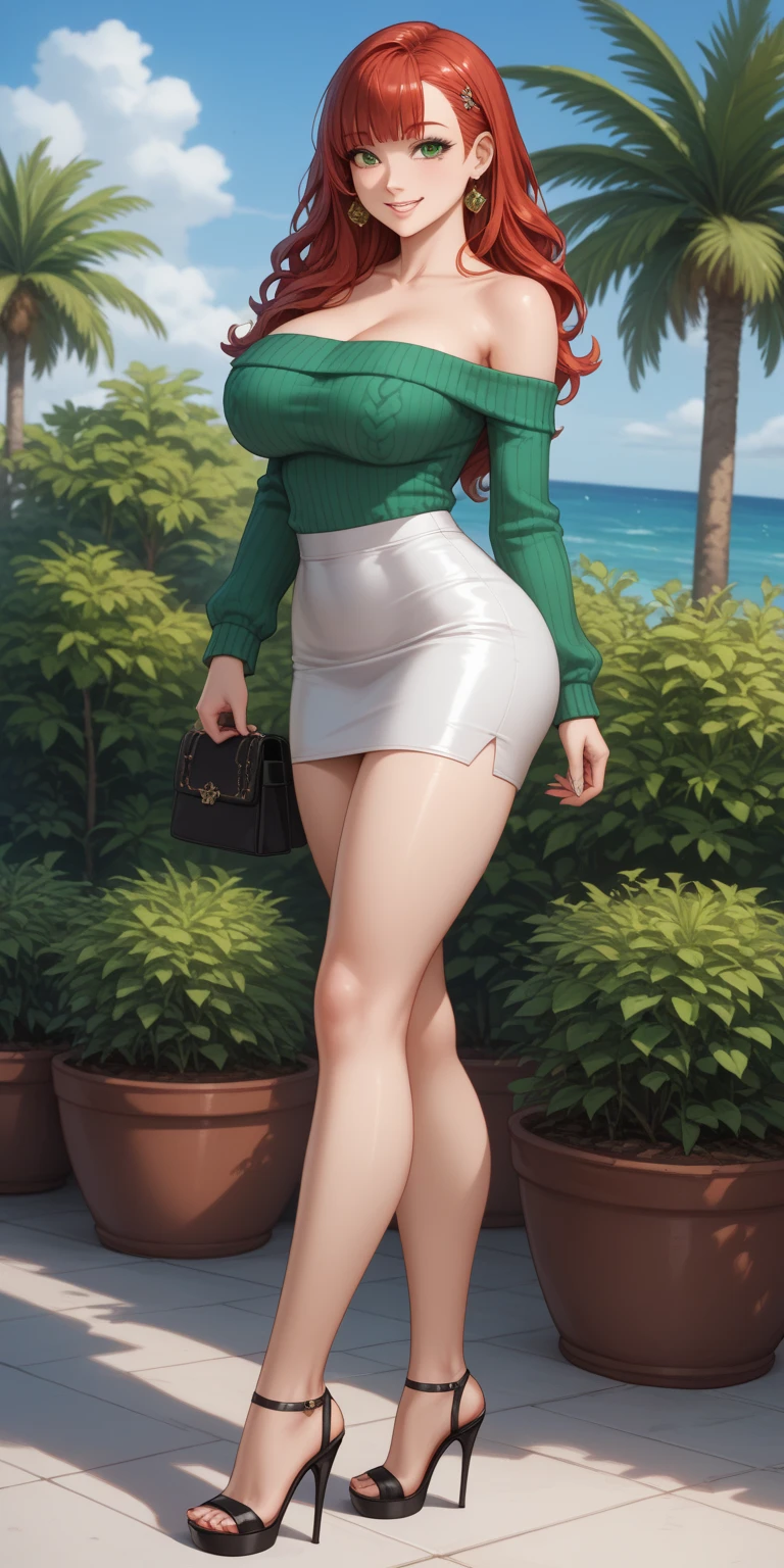 BREAK (masterpiece:1.2), best quality, high resolution, unity 8k wallpaper, (illustration:0.8), (beautiful detailed eyes:1.6), extremely detailed face, perfect lighting, extremely detailed CG, (perfect hands, perfect ???????),city,street,wet road,reflections, buildings,night,fubuki, black hair, (green eyes:1.5), short hair,black dress, dress, fur coat, high collar, jewelry, necklace, off shoulder, taut clothes, taut dress, pantyhose,angry face, neckline,cleavege,nipples see through,sitting in bench, wide spread legs,showing panties,showing legs.