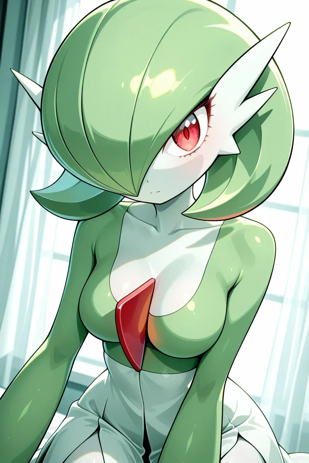 Personaje Gardevoir de pokemon, desnuda cuerpo sexy, (NSFW) posicion misionero xxx
