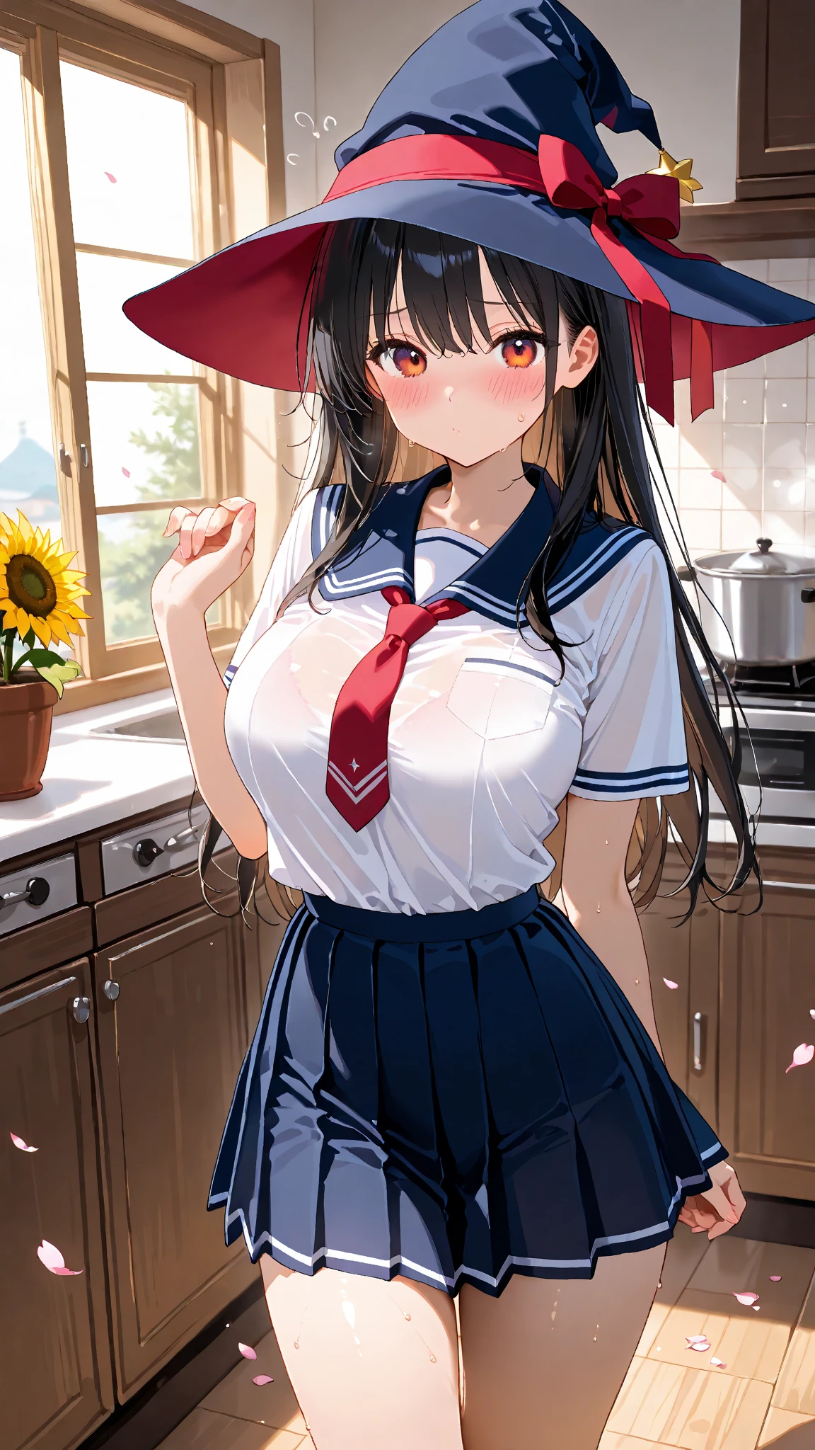 (whole body),1 girl, alone, smile, Open your mouth, angelMagicalClothes,blue eyes,Black Hair,Long Hair,White school swimsuit,1 girl, masterpiece, high quality, 最high quality, beautiful背景, Particles of light, Light of the sun, Dramatic lighting, outside, Shiny, Realistic, 最high quality, Very detailed, Get used to it, scenery, beautifullyて細かい目, Thinning hair,whole bodyショット,((Very detailedな背景)), ((Cowboy Shot,Dynamic Angle)),1 girl,(Shiny肌:1.3),(beautifully濃厚な肌),(Thinning hair), masterpiece, high quality, High resolution, Confused,(beautifully、beautiful:1.2), beautiful手, (4K), 8k, Perfect balance,(Very detailedな CG Unity 8k 壁紙), Perfect hands, Embarrassing, Intricate details,Written boundary depth,Professional photography, Bokeh, High resolution, Sharp details, 最high quality, Thick thighs,