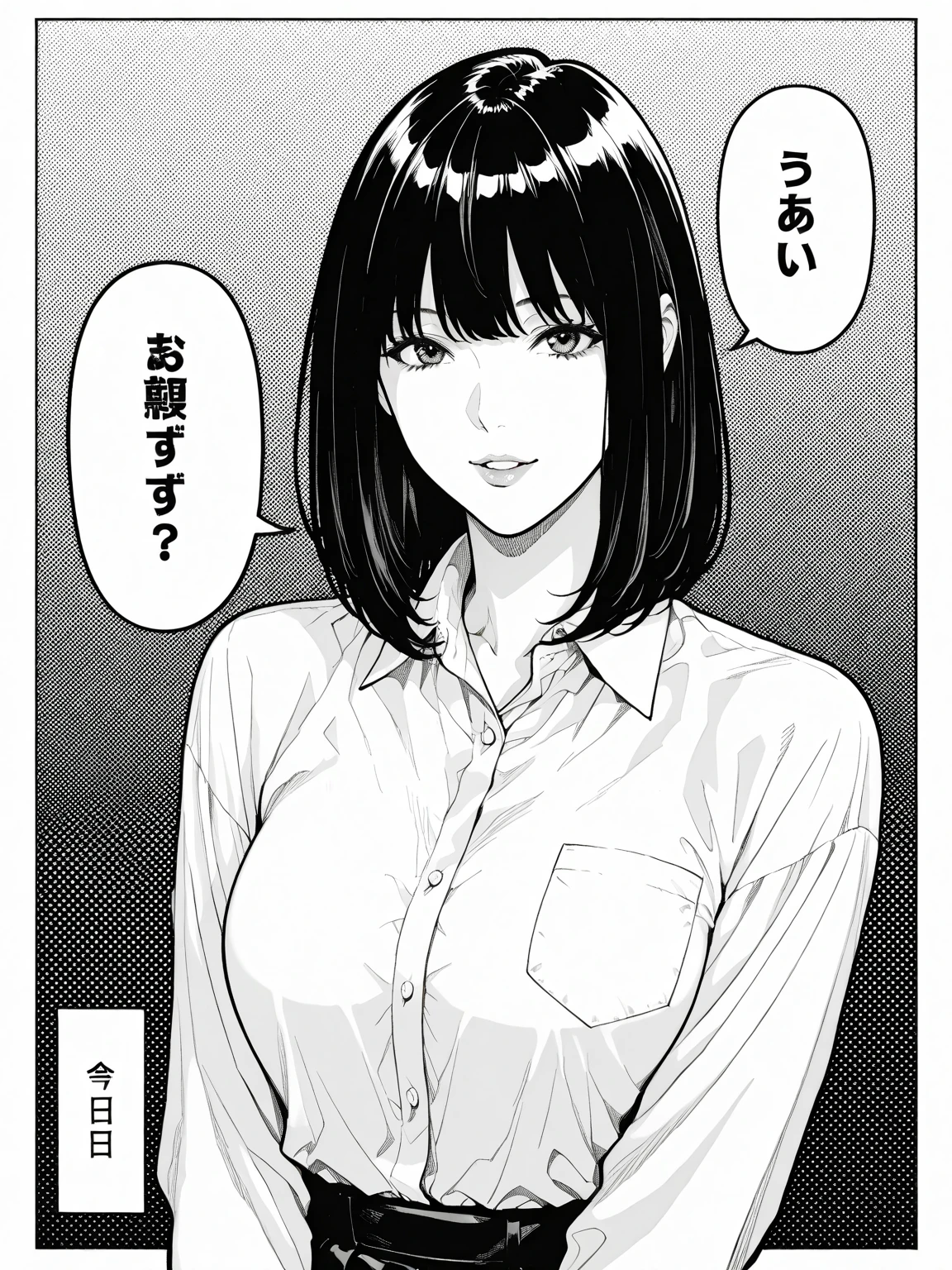 、(masterpiece、Highest quality)、Highest quality, Ultra-high resolution, (((masterpiece))), alone, Sweat、Big eyes, Composition from the front、Shortcuts、Embarrassed face、Blonde Hair、Short back hair、Monochrome、Pencil drawing、comics、Bathroom、Shower scene、 exposed、Completely naked、pubic hair、belly button、Large areola、Nipples、short hair