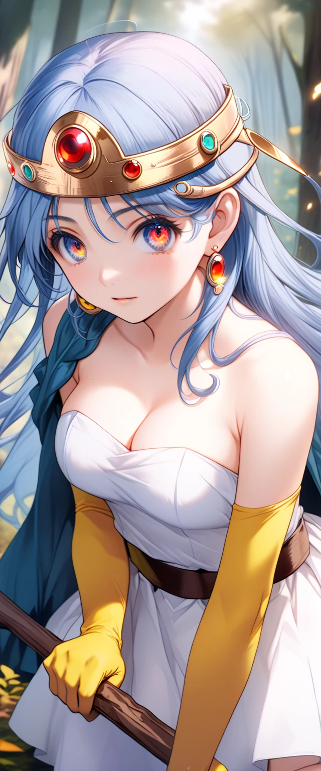 a close up of a woman with colorful hair and a necklace, anime girl with cosmic hair, rossdraws pastel vibrant, artwork in the style of guweiz, fantasy art style, colorful]”, vibrant fantasy style, rossdraws cartoon vibrant, cosmic and colorful, guweiz, colorfull digital fantasy art, stunning art style, beautiful anime style