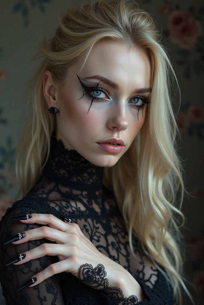 punk girl, eroticism, lingerie, sex sex sex (best quality,4k,8k,highres,masterpiece:1.2),ultra-detailed,(realistic,photorealistic,photo-realistic:1.37),intricate details,vivid colors,sharp focus,professional,Dave McKean artwork, oil touch of surrealism,oil painting style,portrait,woman,beautiful detailed eyes,beautiful detailed lips,dreamlike atmosphere,shadow play,soft lighting,playful pose,minimalist room,dark hues,ethereal background,fantasy elements,texture,layered composition.