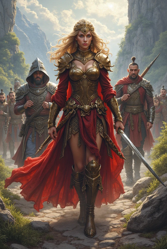fantasy illustrations of by Elmore_Style_LX , Witches and warriors, sexy, skimpy, slutty, supermodel witch, adventure, cinematic, epic outdoor location, fantasy illustration, cinematic scene by forgotten realms, 1woman barbarian, skimpy armor, Huge breasts, bikini armor, sexy barbarian nude , with sword with a magic items, in the background epic winter sunset Fantasy masterpiece by Larry Elmore , dragonlance , <lora:Elmore_Style_LX-000010:0.7>