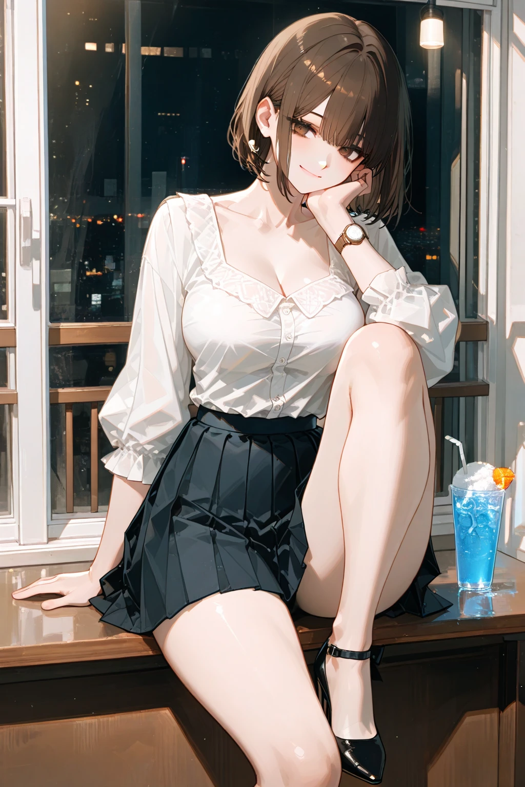 (masterpiece、Highest quality:1.2)、1 person、solo、Open legs、Legs open、NSFW、(Big Tits、Big Breasts、Transparent breasts)、In town、congestion、belly button、Thigh、(Big Tits、Big Breasts、Transparent breasts)、(Erect nipples、black tank top shirt、black bra top、Low rise、belly button、Navy blue denim short skirt、Micro Mini Skirt、White string panties、Gold Necklace)、(Big Tits、Big Breasts)、(tall、Toned body、slim body、Brown Skin、Sunburn、Big Breasts)、(Slanted Eyes、Dark Eyes)、(Sexy look、Erotic look、Estrus、Lust)、((black hair medium straight、Black hair medium bob))、In town、Female teacher, 23 years old、Rumiko Honjo、((masterpiece))、((Highest quality))、((detailed)、((Adult female))、photograph、美しくdetailedな顔、detailedな目、独奏、