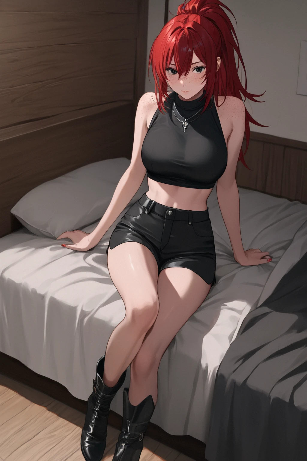 (8k, RAW photo, best quality, masterpiece:1.2),1girl,long_hair,mature_female,off shoulders,pantyhose,pencil skirt, siting,<lora:huizhen-000002:0.6>,looking at viewer,